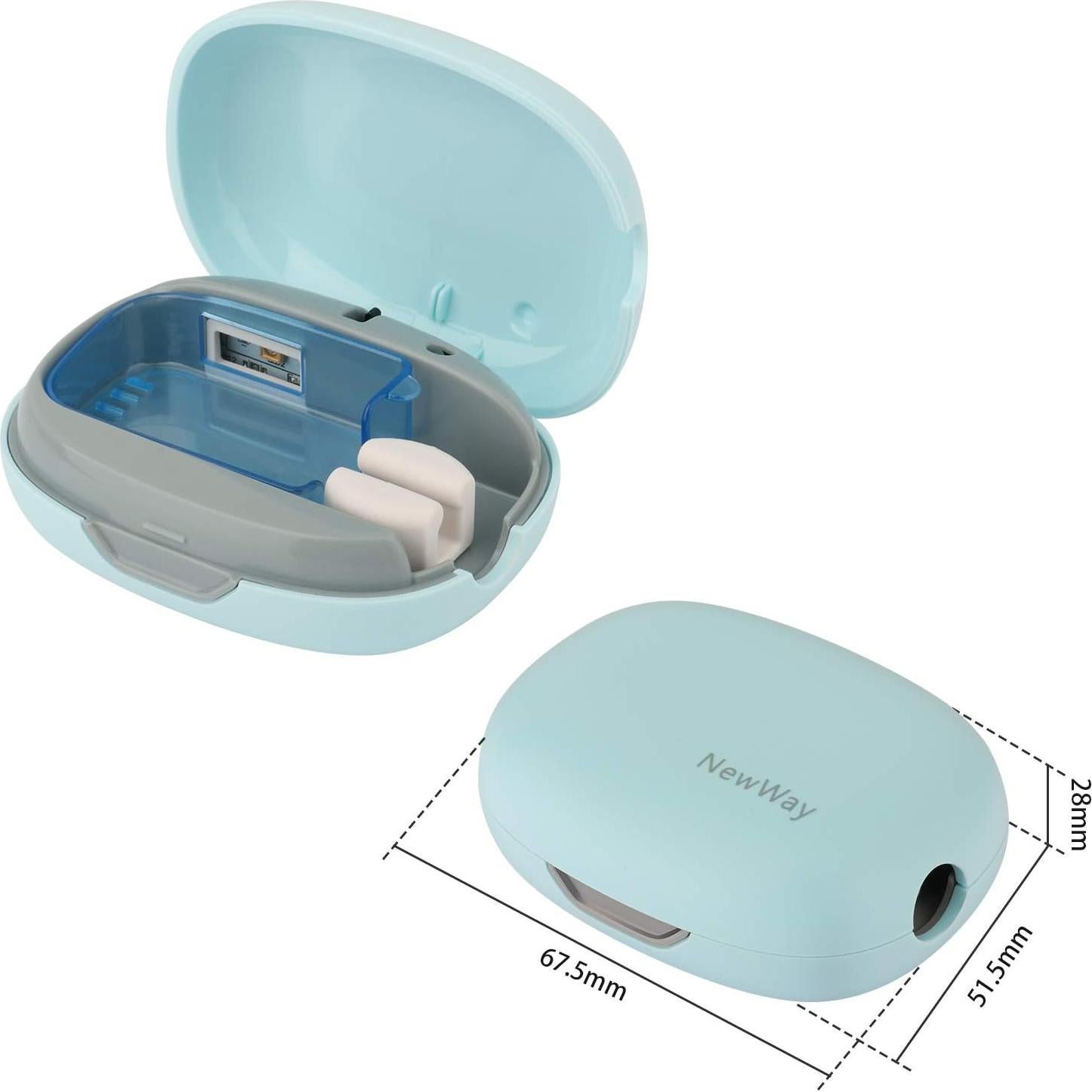Mini Esterilizador de Cepillos NewWay B-005 Recargable Azul