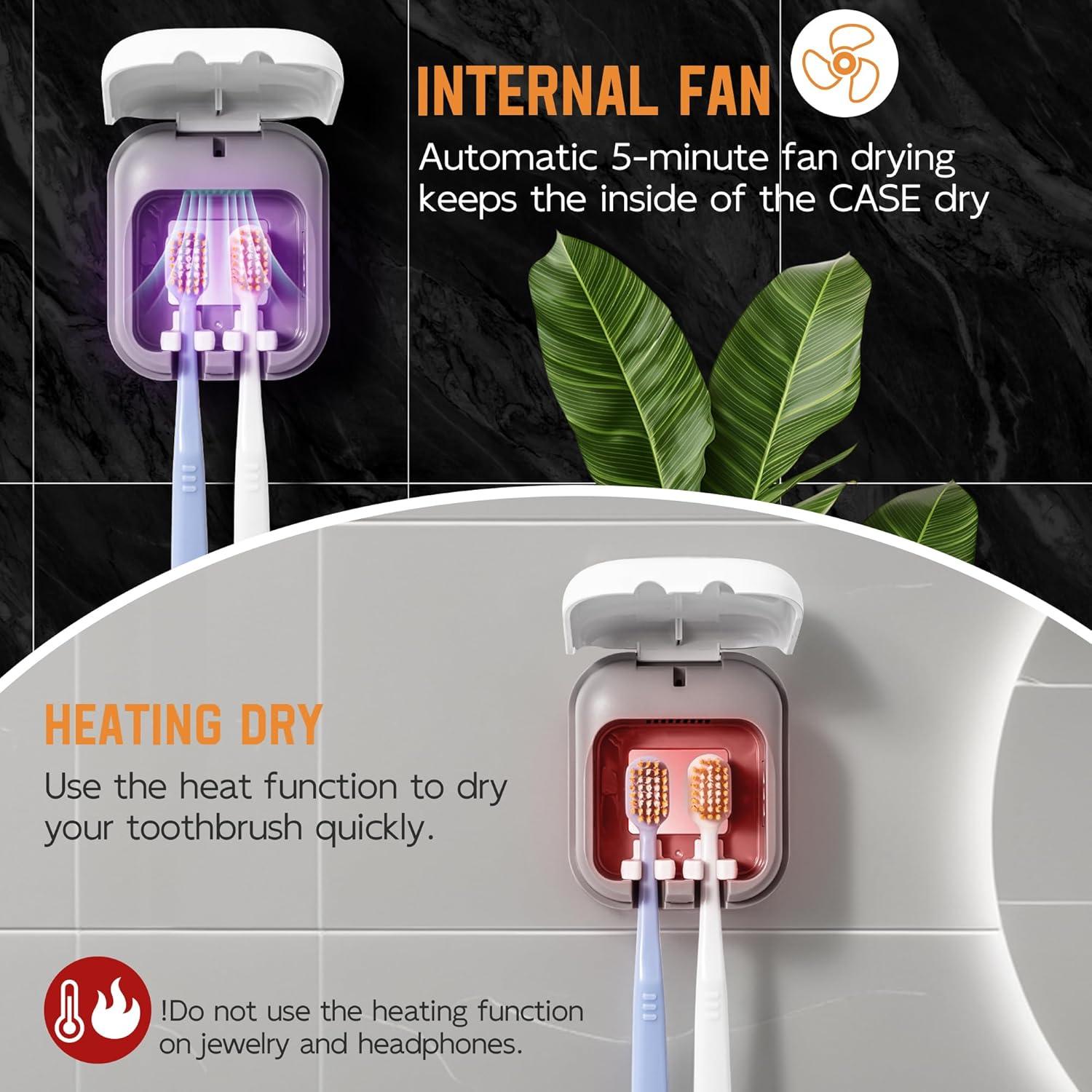 Estuche Desinfectante para Cepillos de Dientes HKTSC Blanco