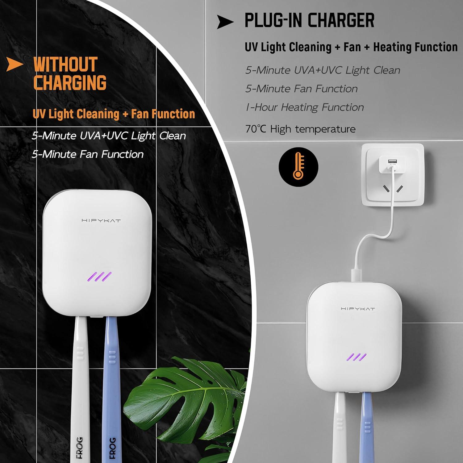 Estuche Desinfectante para Cepillos de Dientes HKTSC Blanco