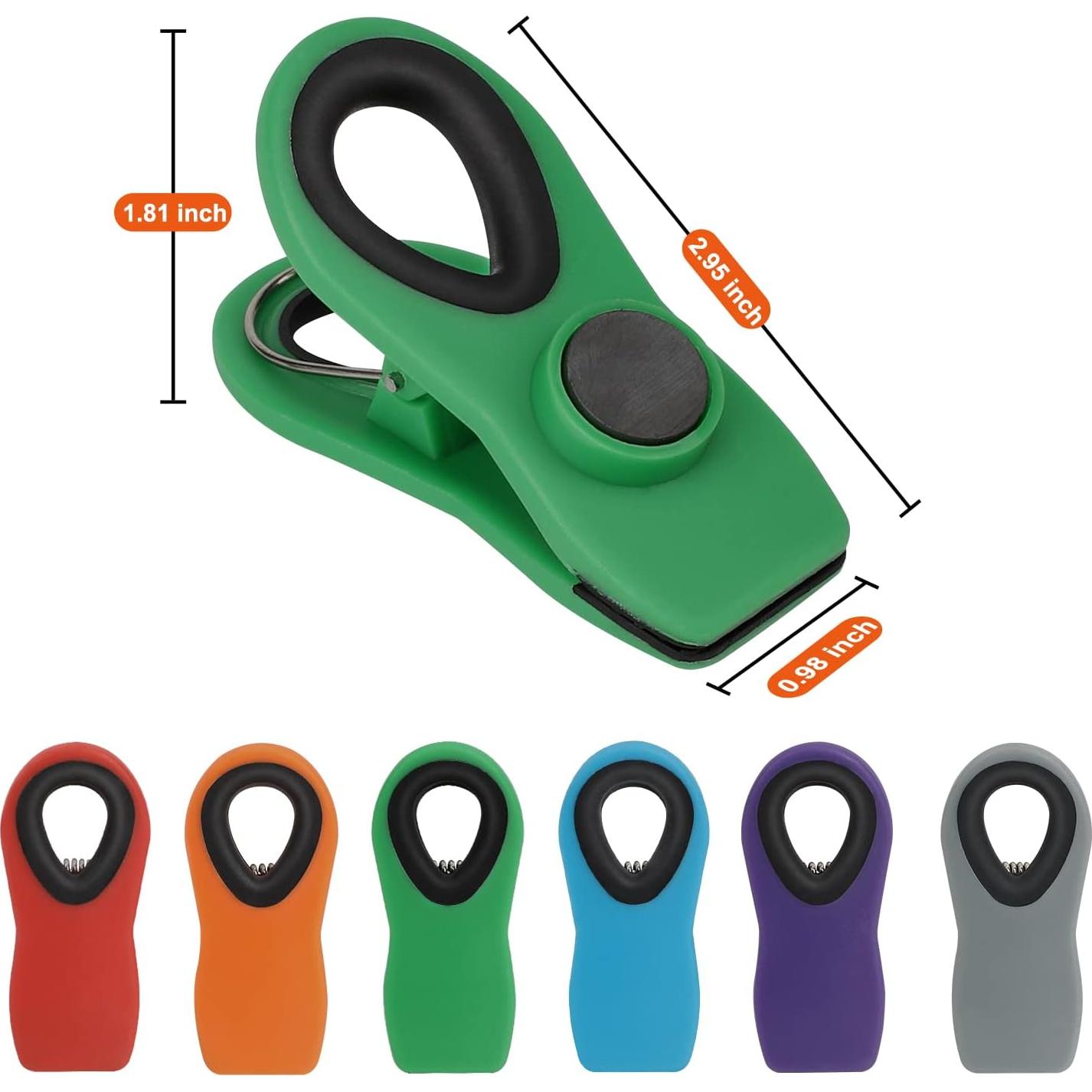 Clips Magnéticos TACGEA para Alimentos 12 Piezas Multicolor