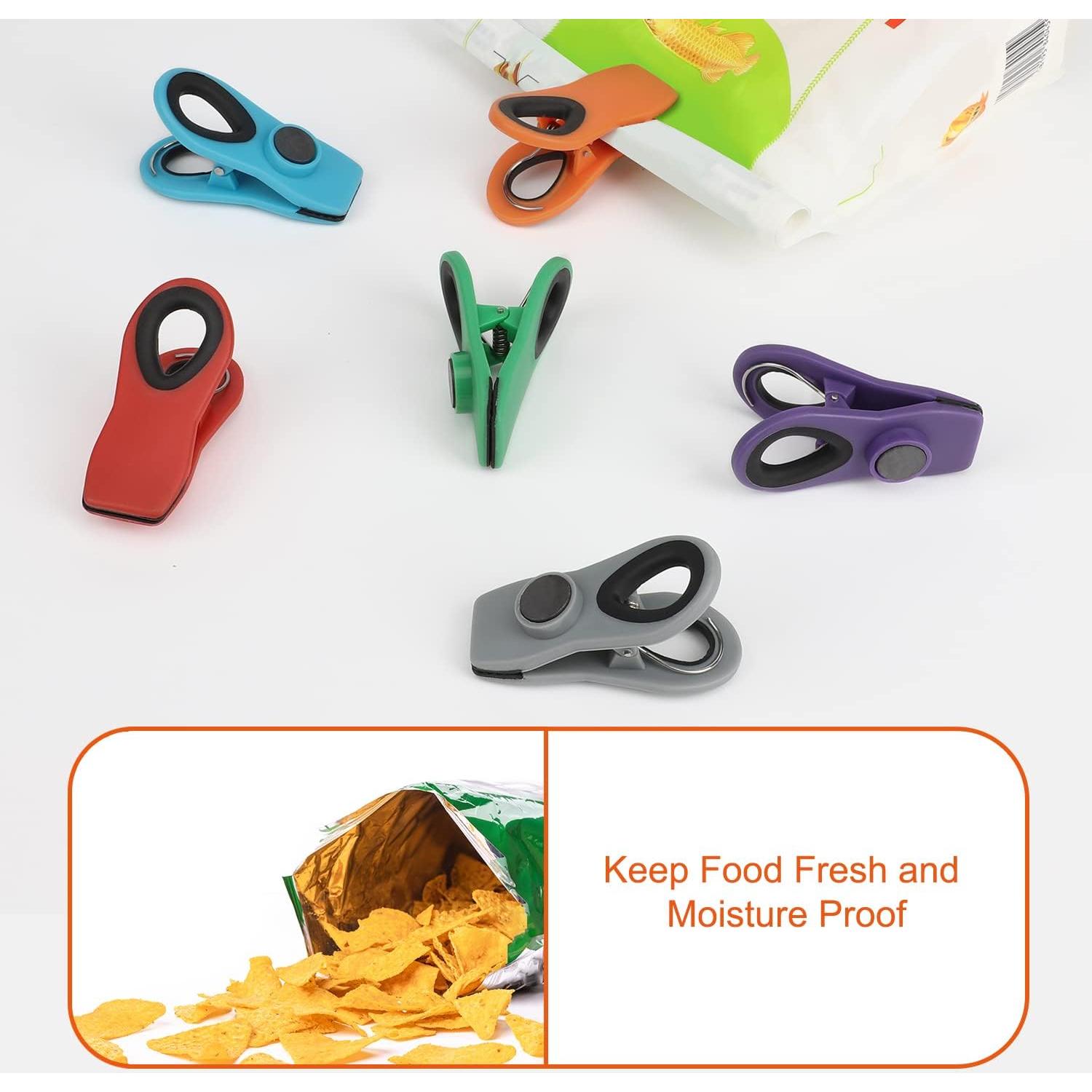 Clips Magnéticos TACGEA para Alimentos 12 Piezas Multicolor
