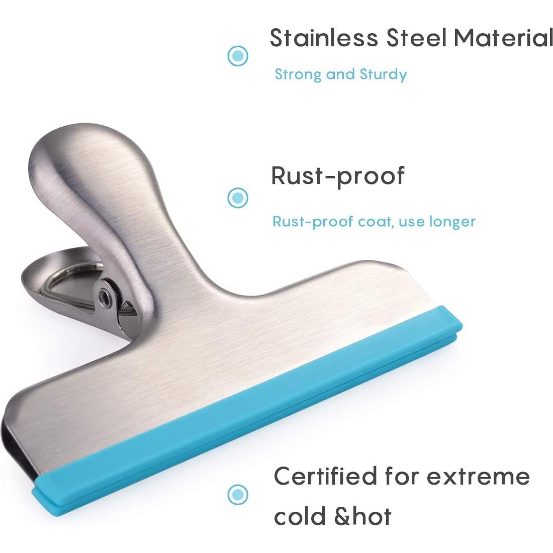 Clips para Bolsas de Comida HOUSE AGAIN 12 Piezas Acero Inoxidable