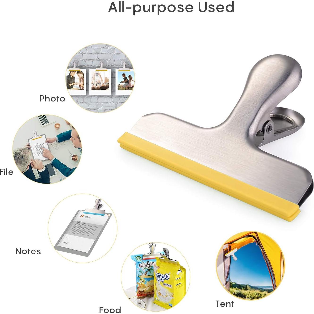 Clips para Bolsas de Comida HOUSE AGAIN 12 Piezas Acero Inoxidable