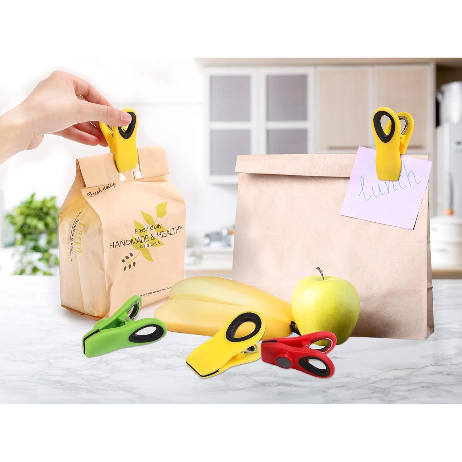 Paquete de 12 Clips Magnéticos Ecurfu Multicolor para Bolsas