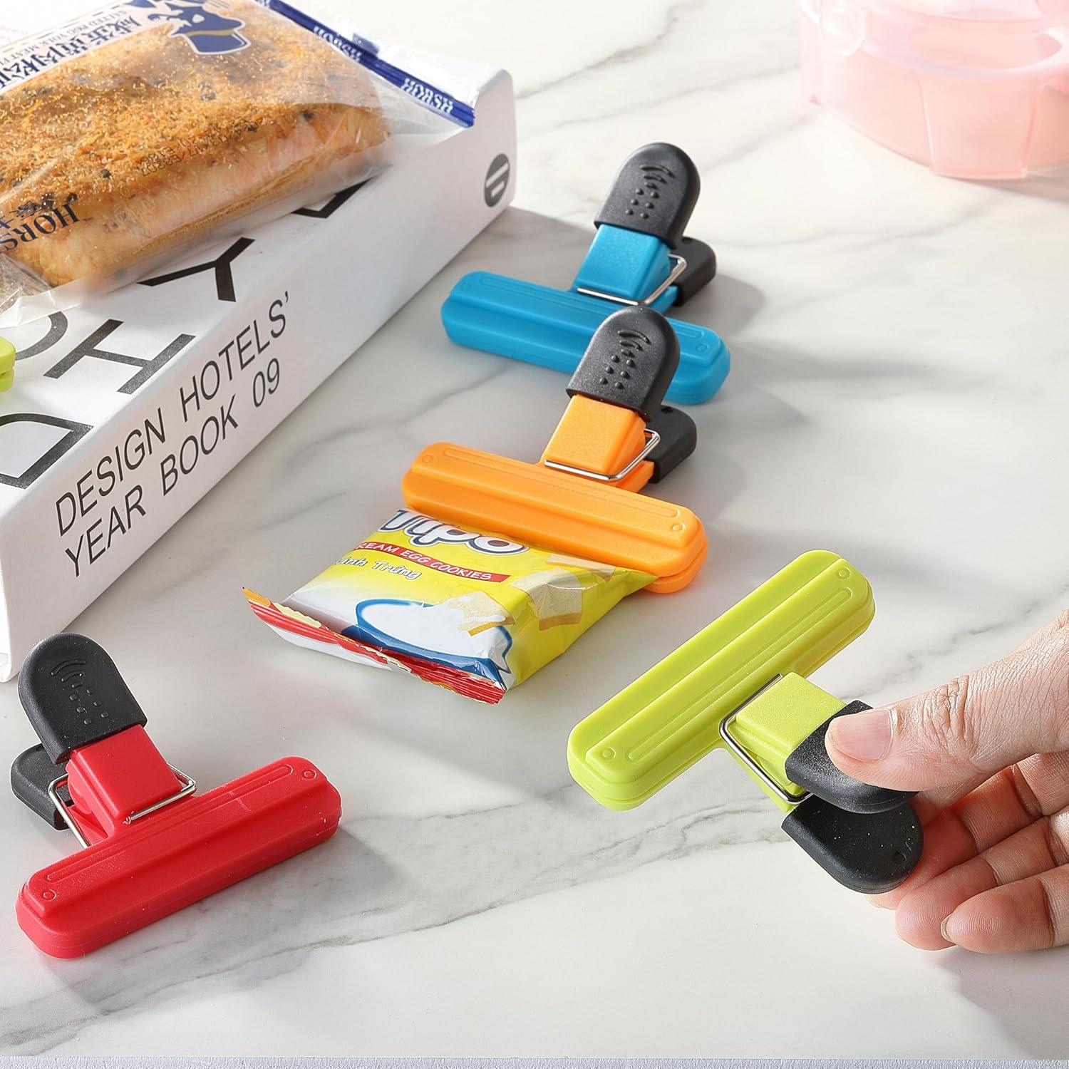 8 Clips para Bolsas de Alimentos HIA - 4 Grandes y 4 Pequeños