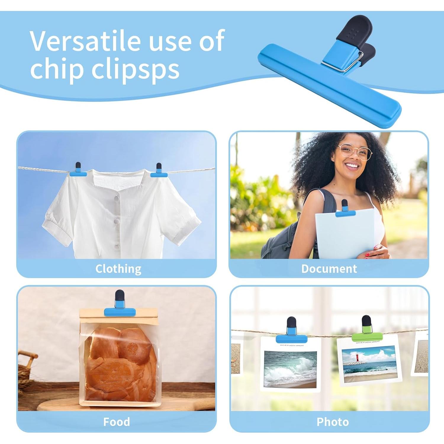 Clips para Bolsas de Comida UNIYO - 9 Pack Fuerte Agarre