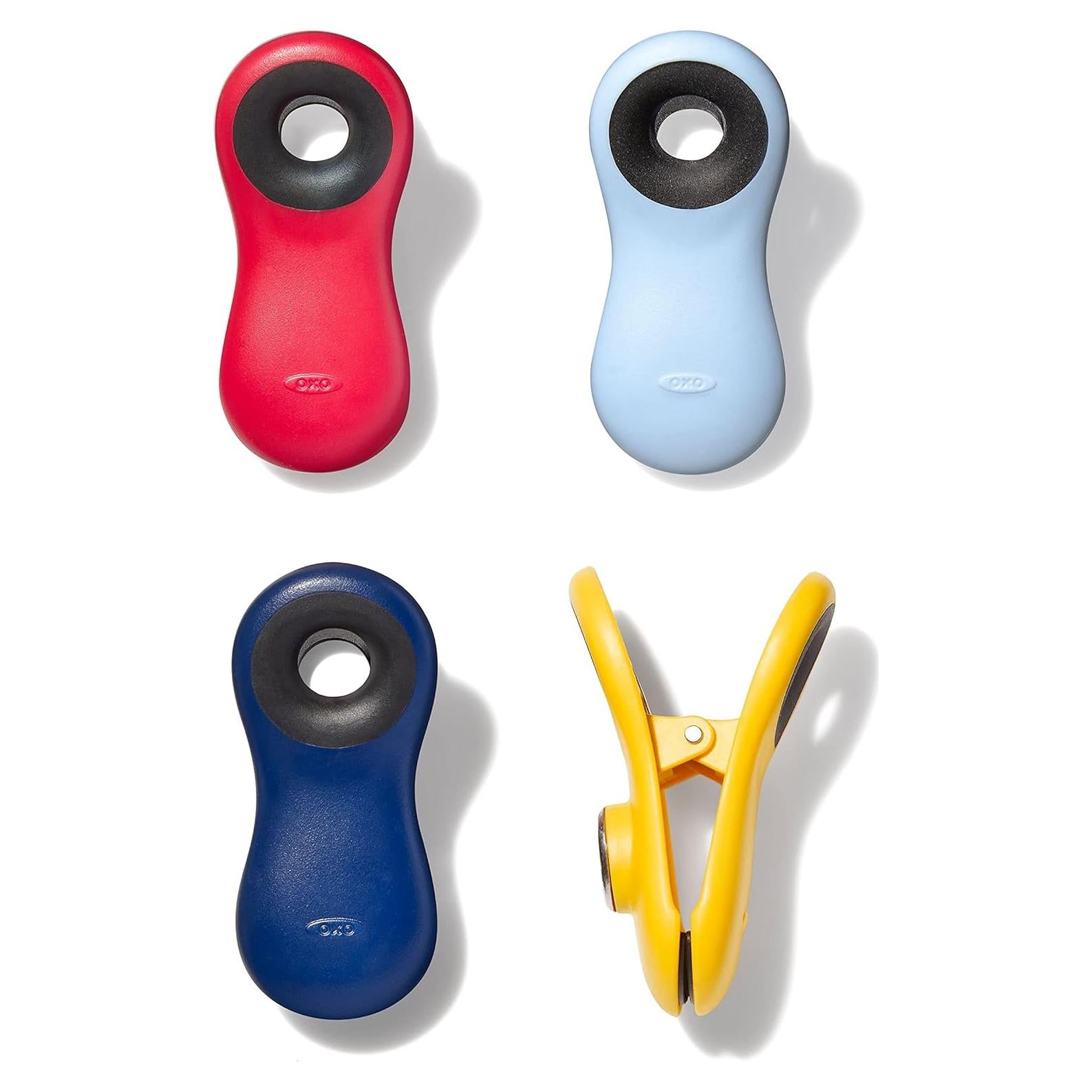 Clips Magnéticos Multiusos OXO - 4 Piezas, Colores Variados