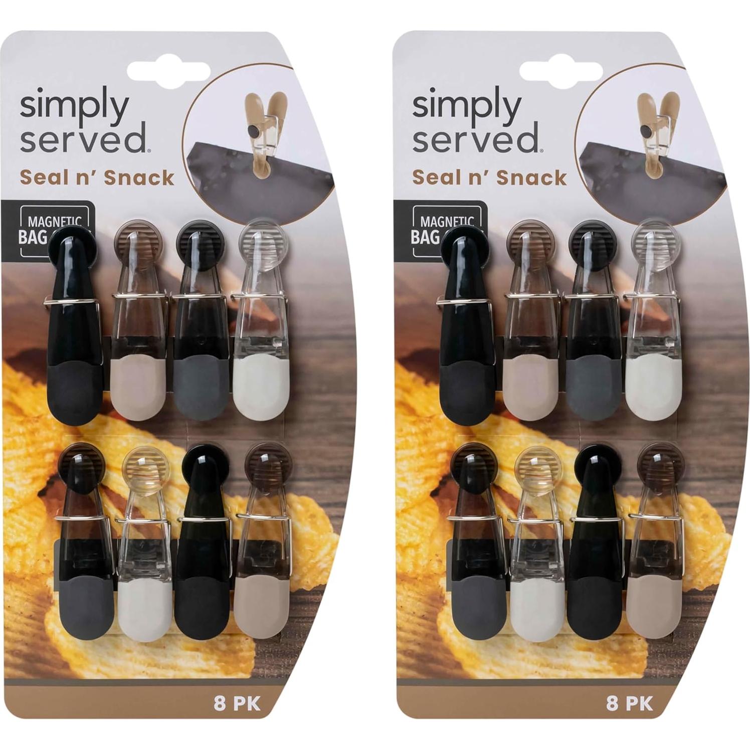 Pinzas Magnéticas Simply Served 16 Pzas Colores Neutros