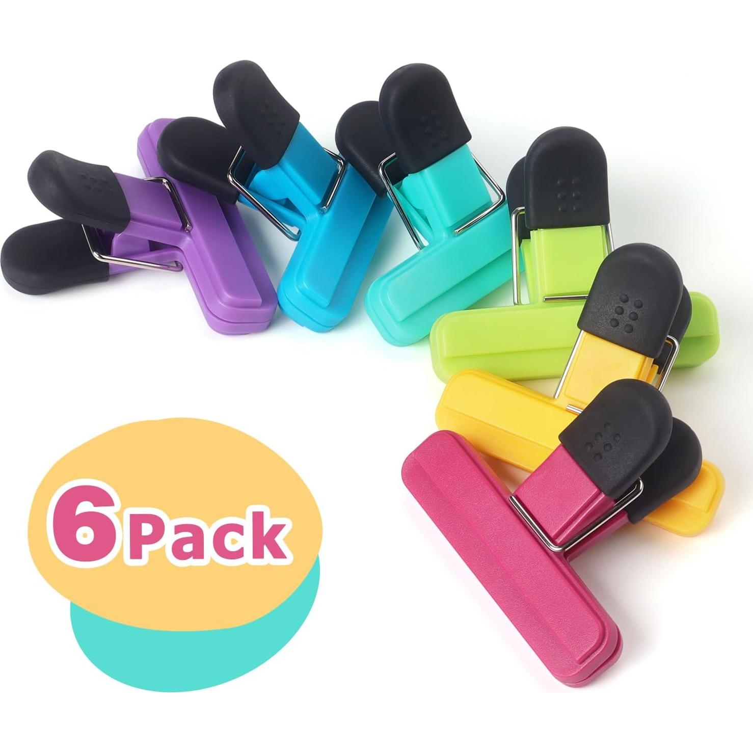 Clips para Bolsas Tamaki 6 Piezas 7,62 x 6,35 cm Color Variado