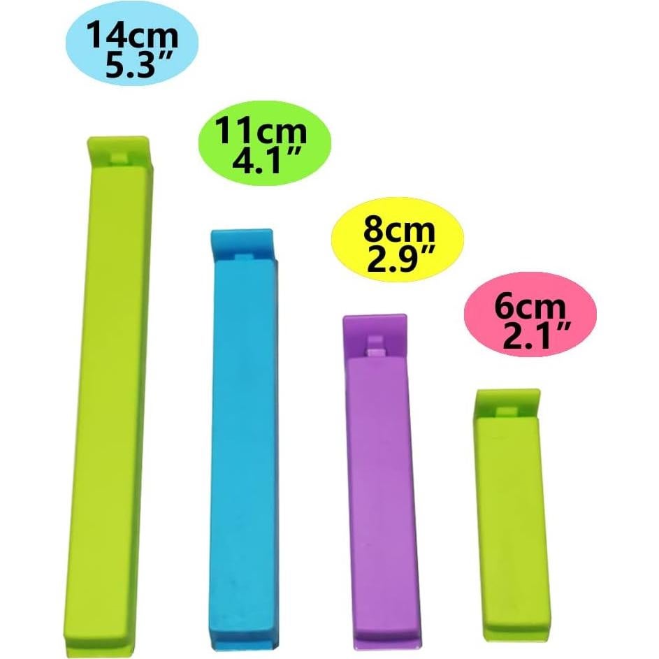 40 Clips de Sellado de Comida Otylzto - 5 Tamaños Variados