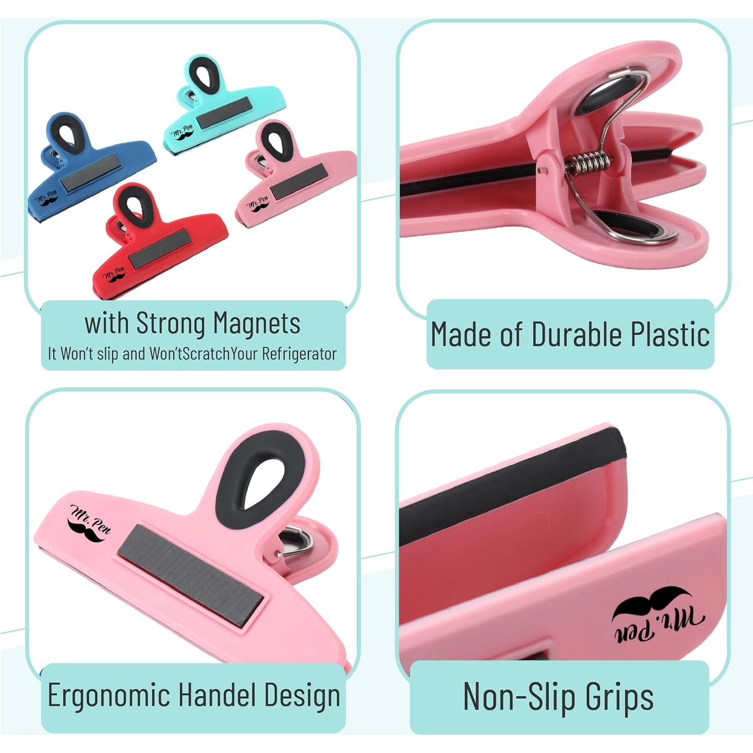 Clips Magnéticos para Bolsas Mr. Pen - Paquete de 4 Unidades