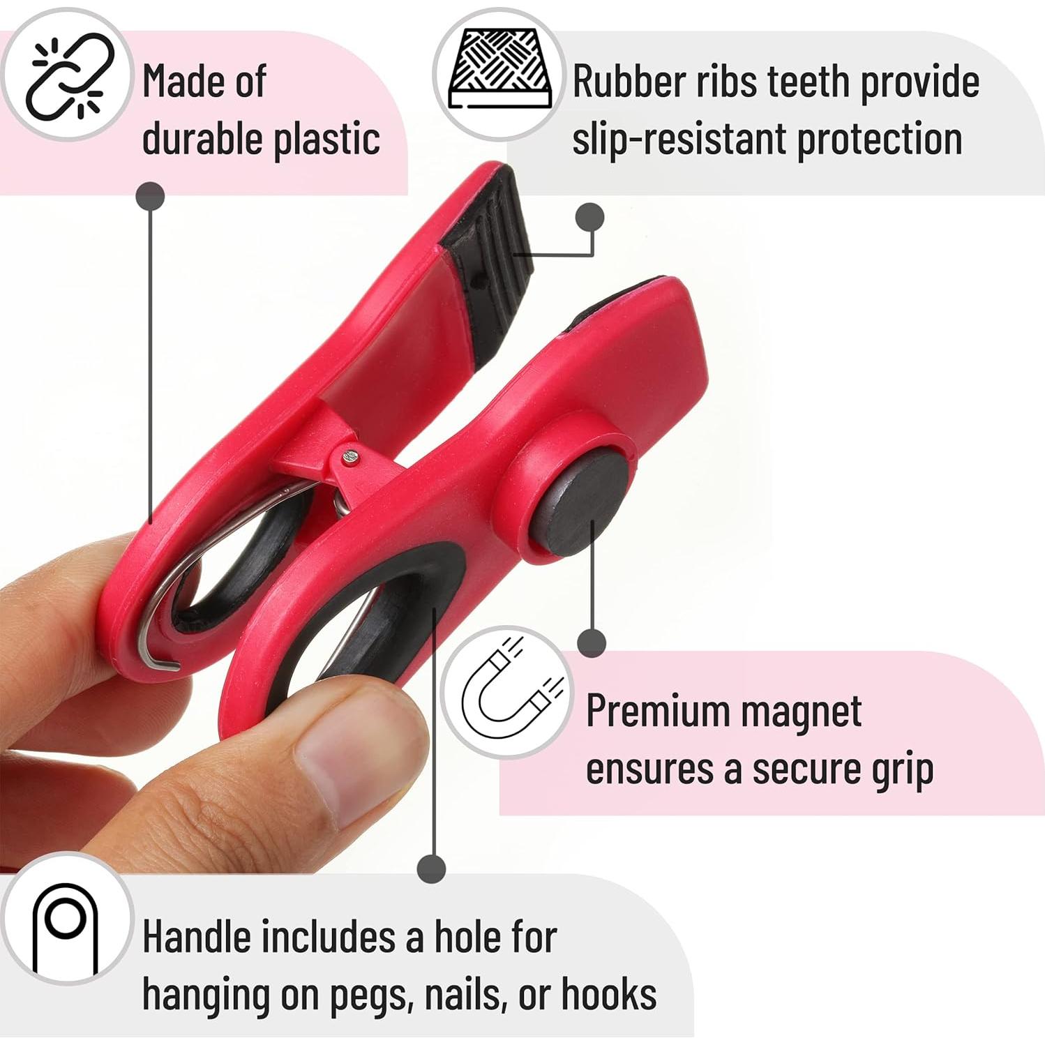 Clips Magnéticos para Bolsas Mr. Pen - 12 Colores Variados