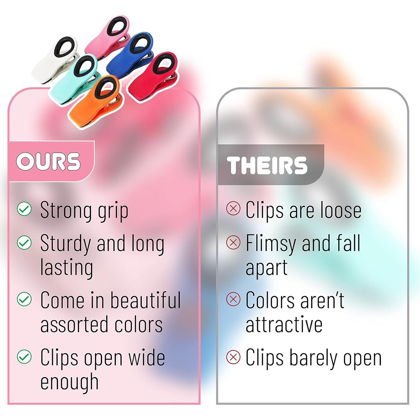 Clips Magnéticos para Bolsas Mr. Pen - 12 Colores Variados