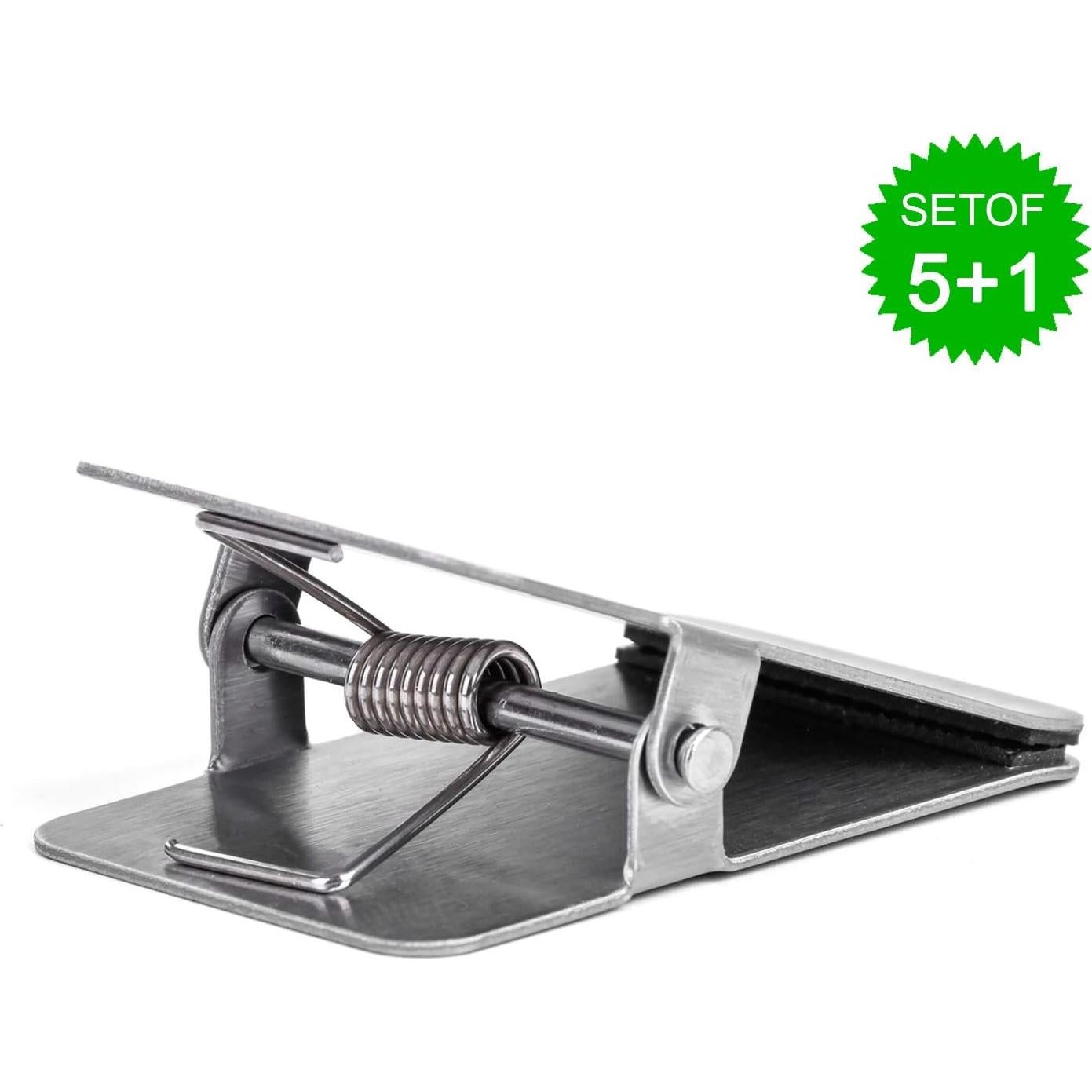 Clip de Bolsa de Chips BURLIHOME Acero Inoxidable 6 Pcs