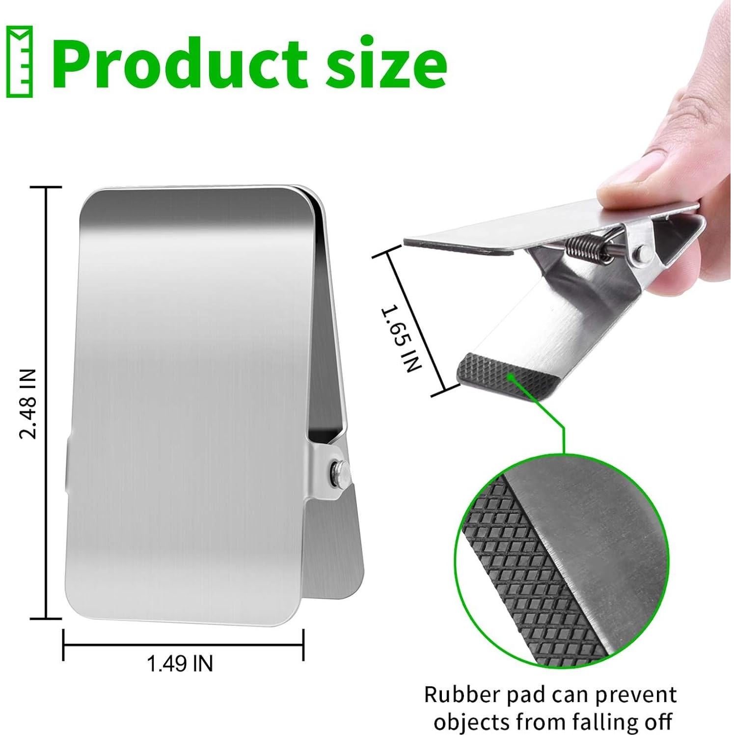 Clip de Bolsa de Chips BURLIHOME Acero Inoxidable 6 Pcs