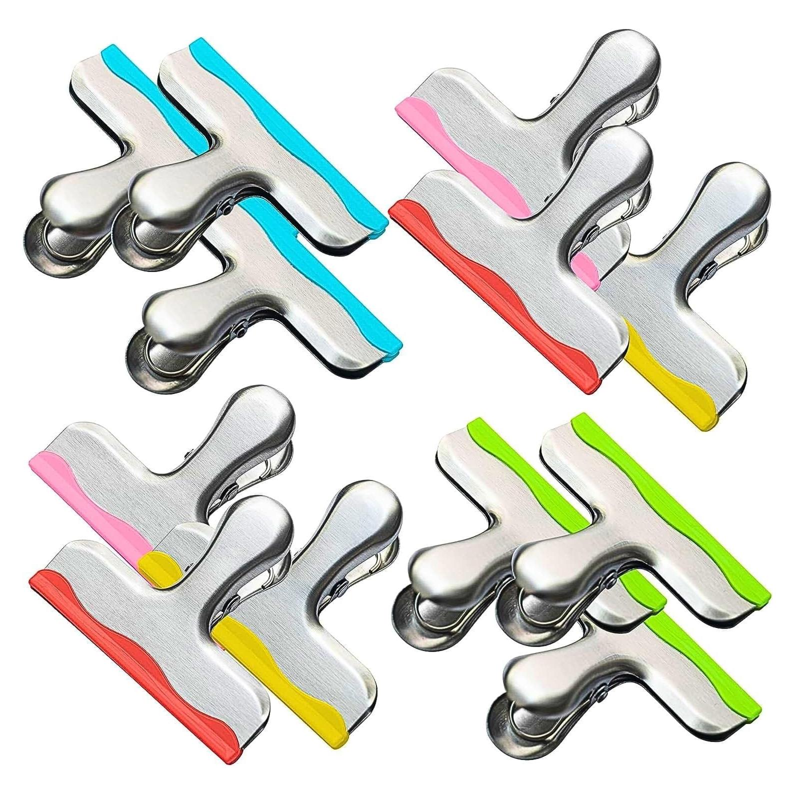 Paquete de 12 Clips de Metal YARALL con Silicona 7.9 cm