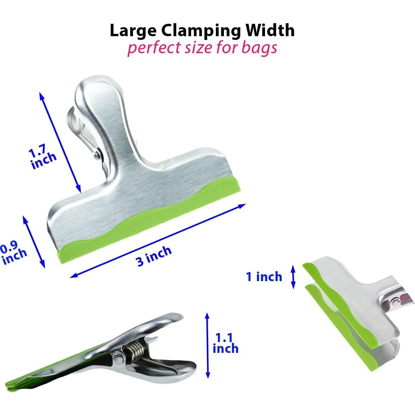 Paquete de 12 Clips de Metal YARALL con Silicona 7.9 cm