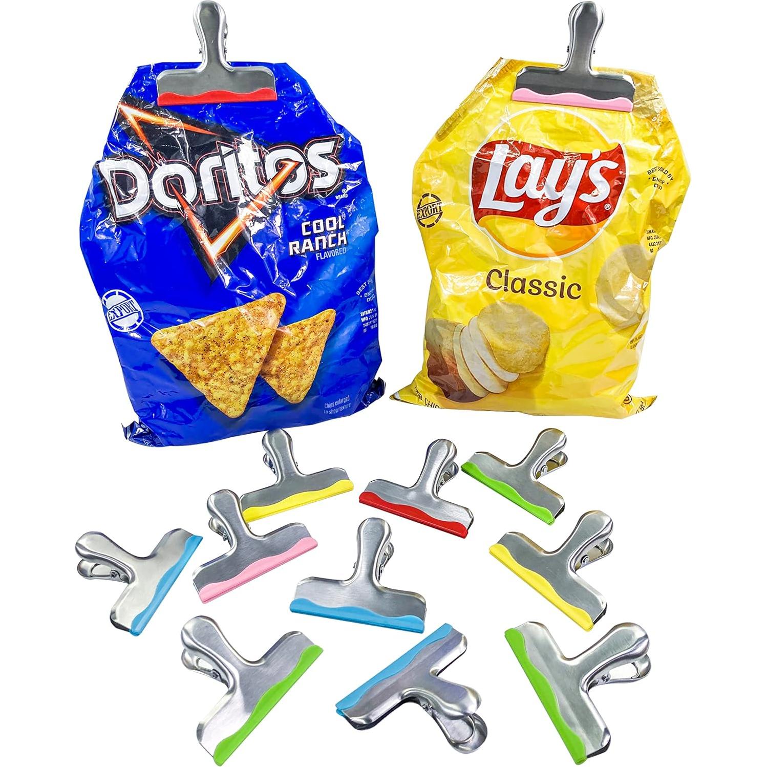 Paquete de 12 Clips de Metal YARALL con Silicona 7.9 cm