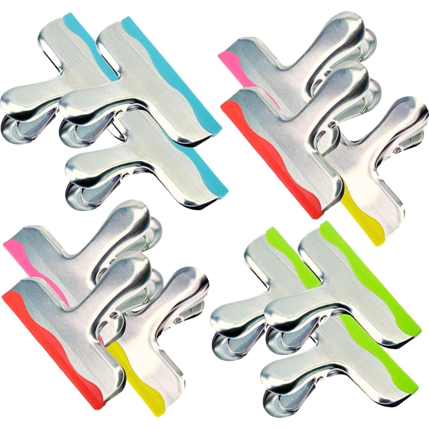 Paquete de 12 Clips de Metal YARALL con Silicona 7.9 cm