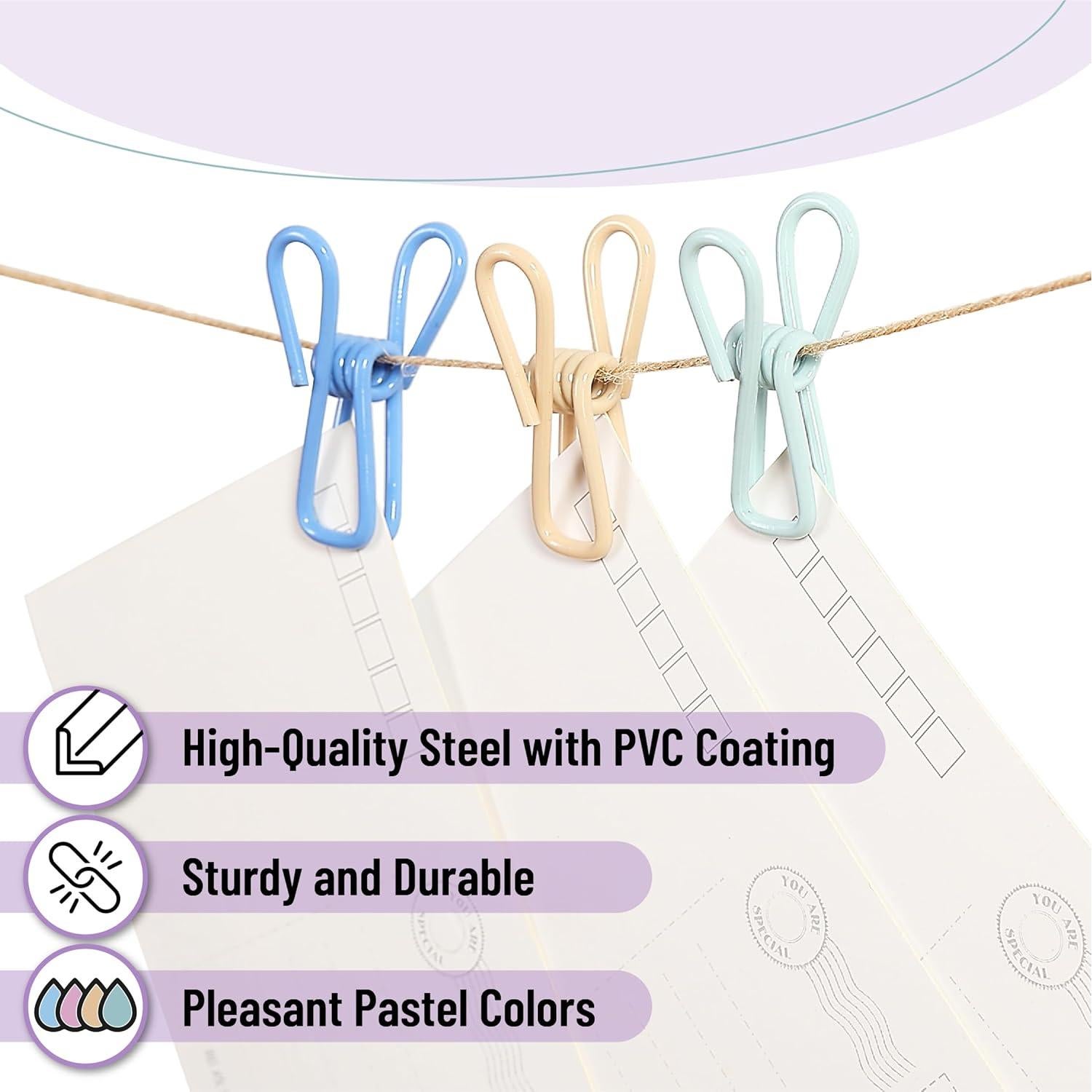 Clips para bolsas Mr. Pen, 18 piezas, colores pastel, 5 cm