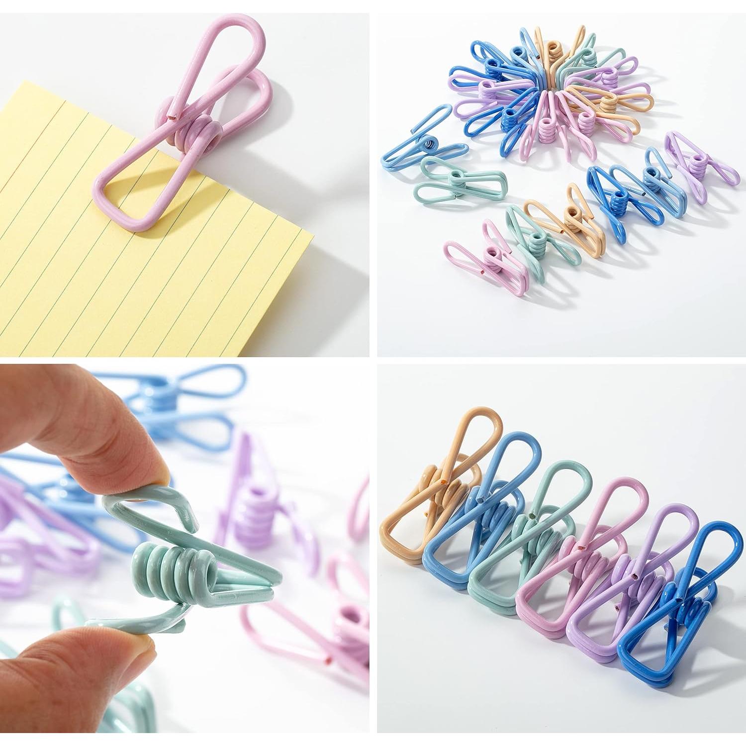 Clips para bolsas Mr. Pen, 18 piezas, colores pastel, 5 cm