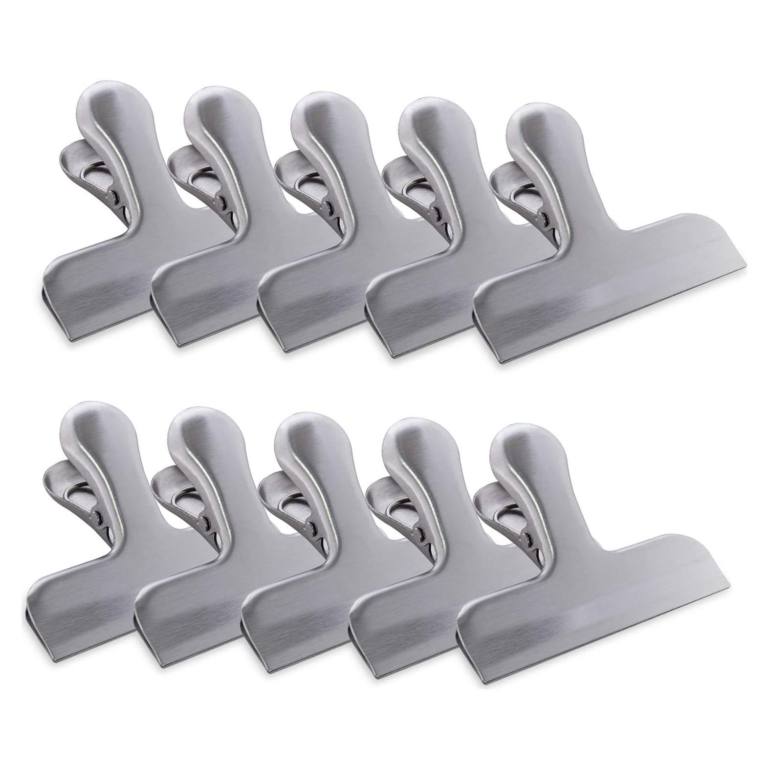 Paquete de 10 Clips de Bolsa Metal Pesado Super Z Outlet 7,62 cm