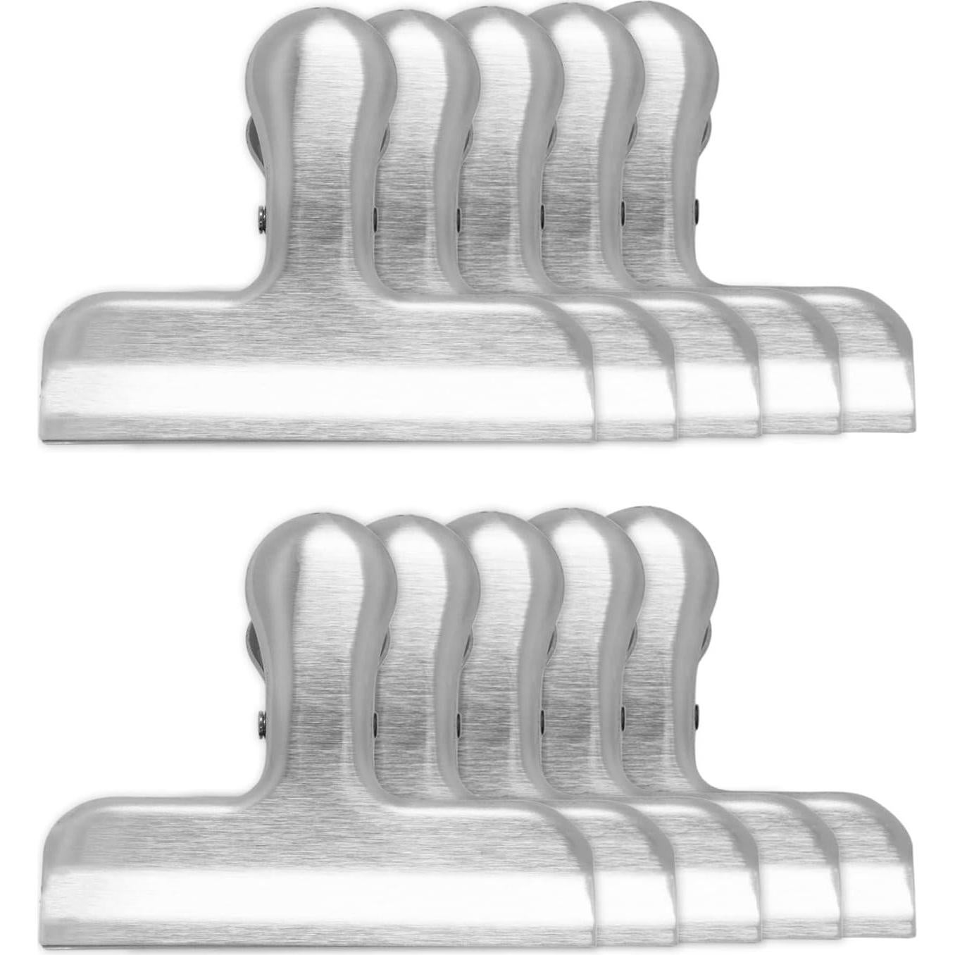 Paquete de 10 Clips de Bolsa Metal Pesado Super Z Outlet 7,62 cm