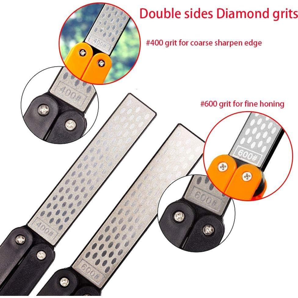 Afilador de cuchillos OSFTBVT Doble Cara Plegable Naranja