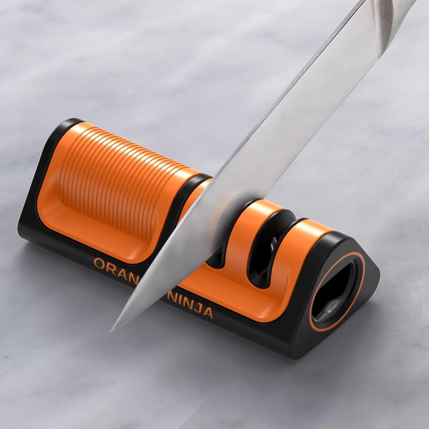 Afilador de Cuchillos Mini Ninja Sharp Pebble Naranja - Grueso y Fino