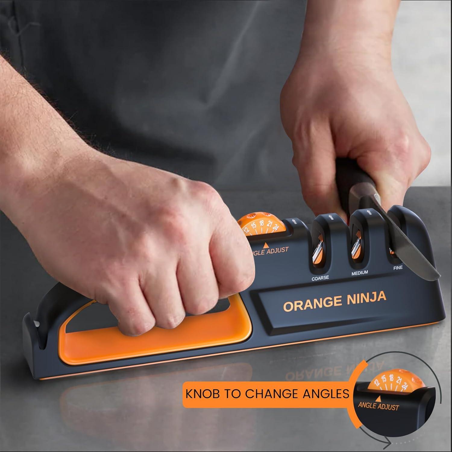 Afilador de cuchillos Sharp Pebble Ninja Naranja 5 ángulos