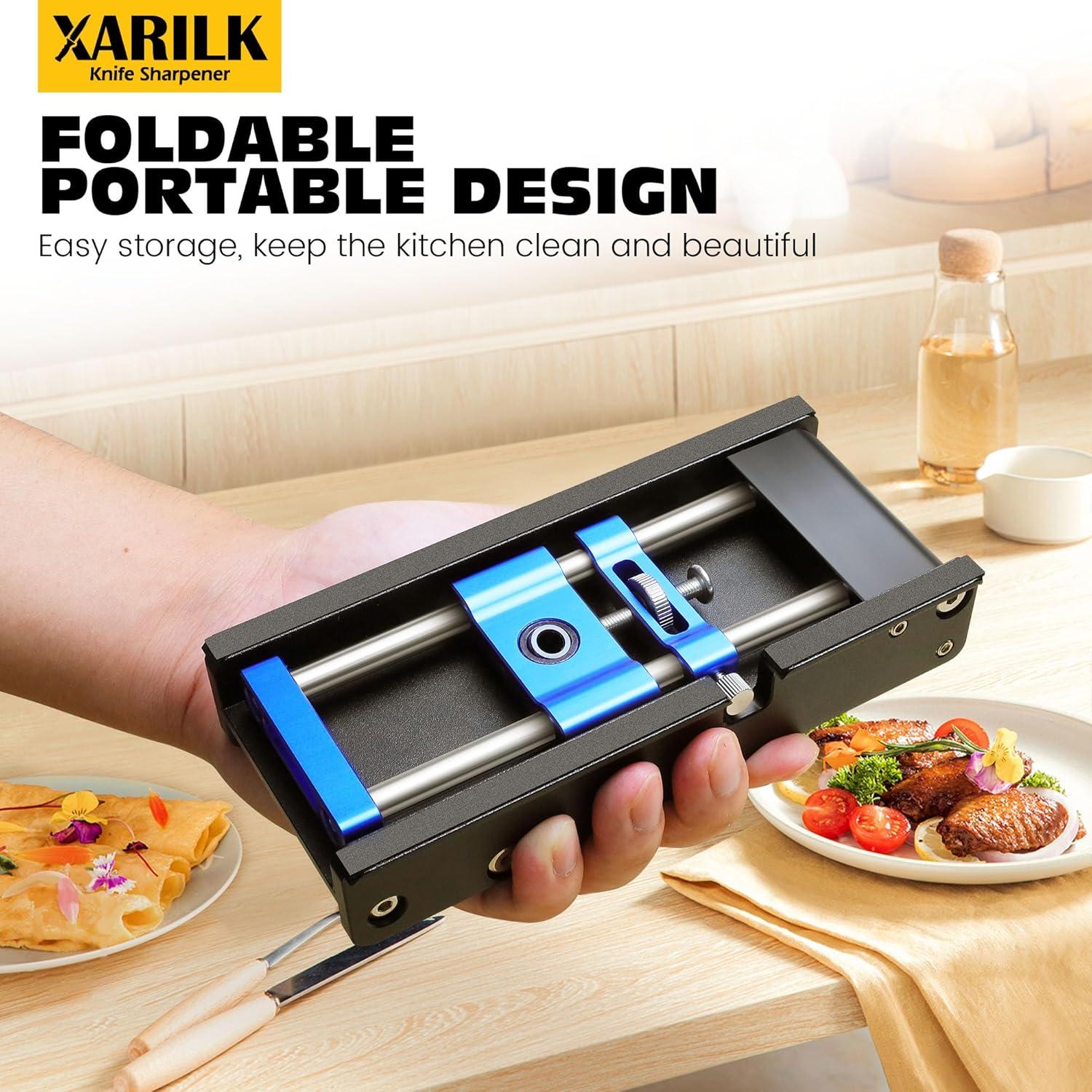 Afilador de cuchillos portátil XARILK Y2 3 placas diamante