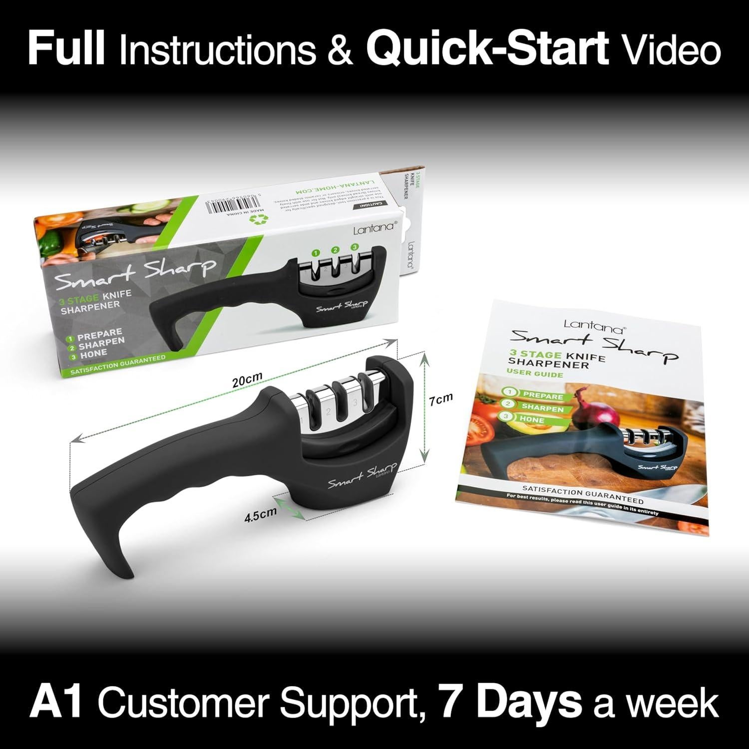 Afilador de cuchillos Lantana Smart Sharp 3 etapas ergonómico