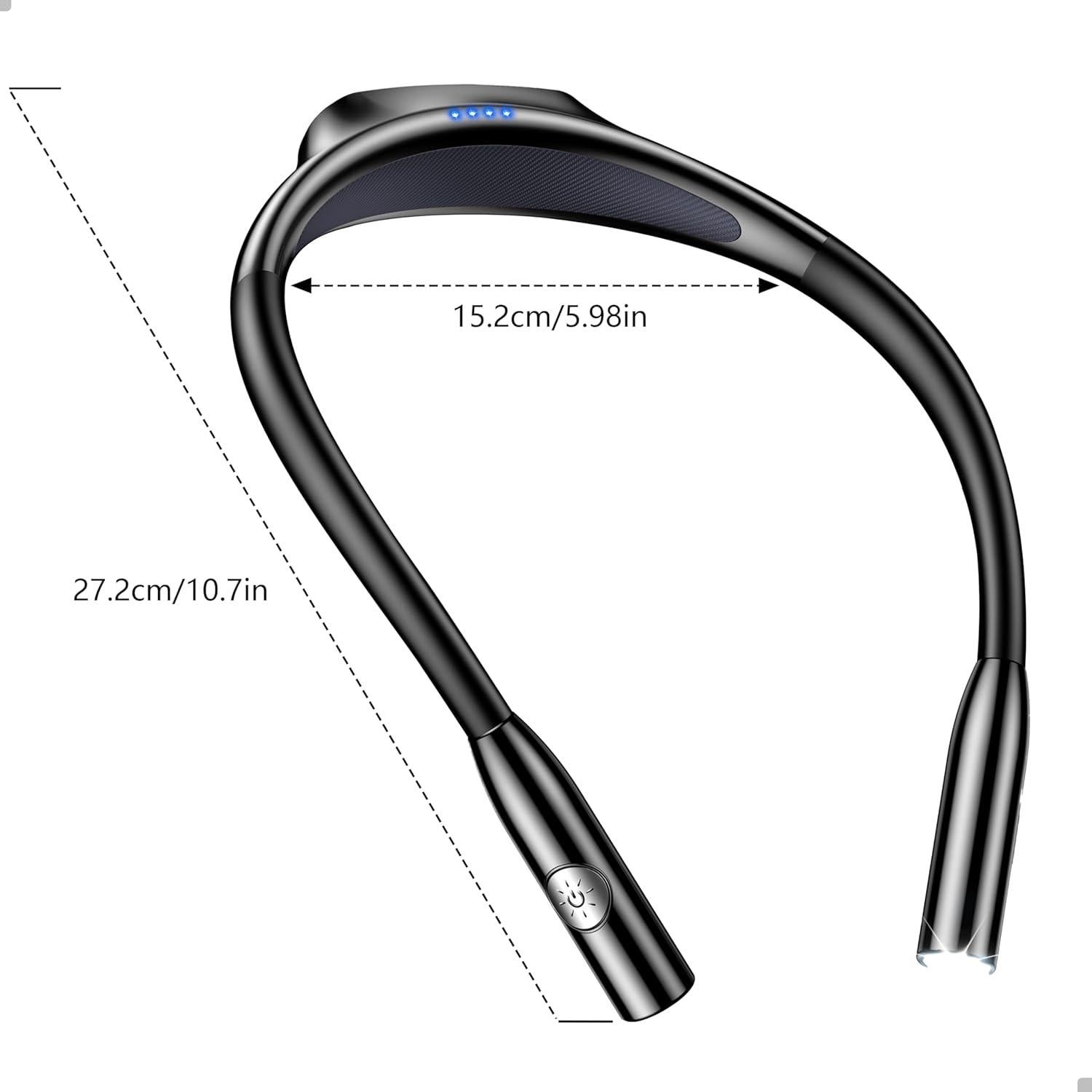 Luz de Lectura LED Gritin para el Cuello, 3 Colores, 80h