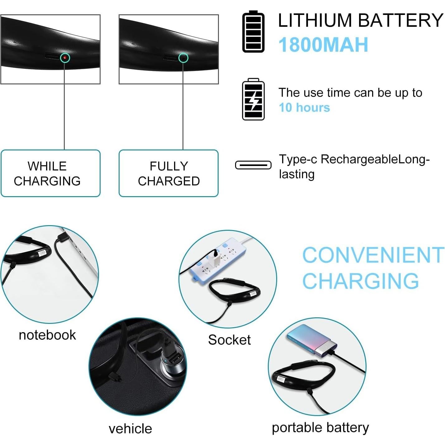 Luz de Lectura LED LALAKU para el Cuello 3 Colores Ajustable