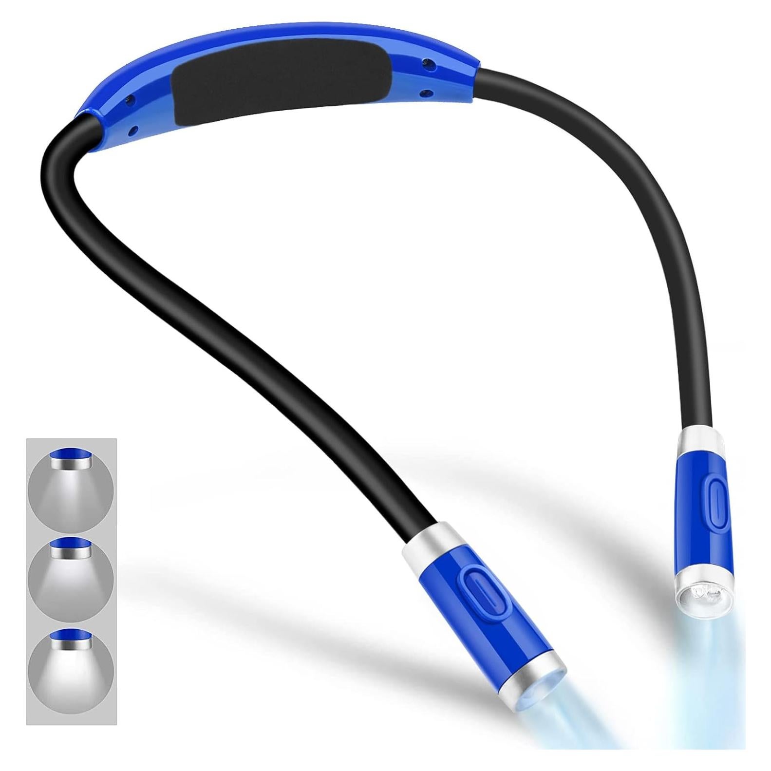 Luz de Lectura LED Vekkia para el Cuello Azul, 3 Brillos