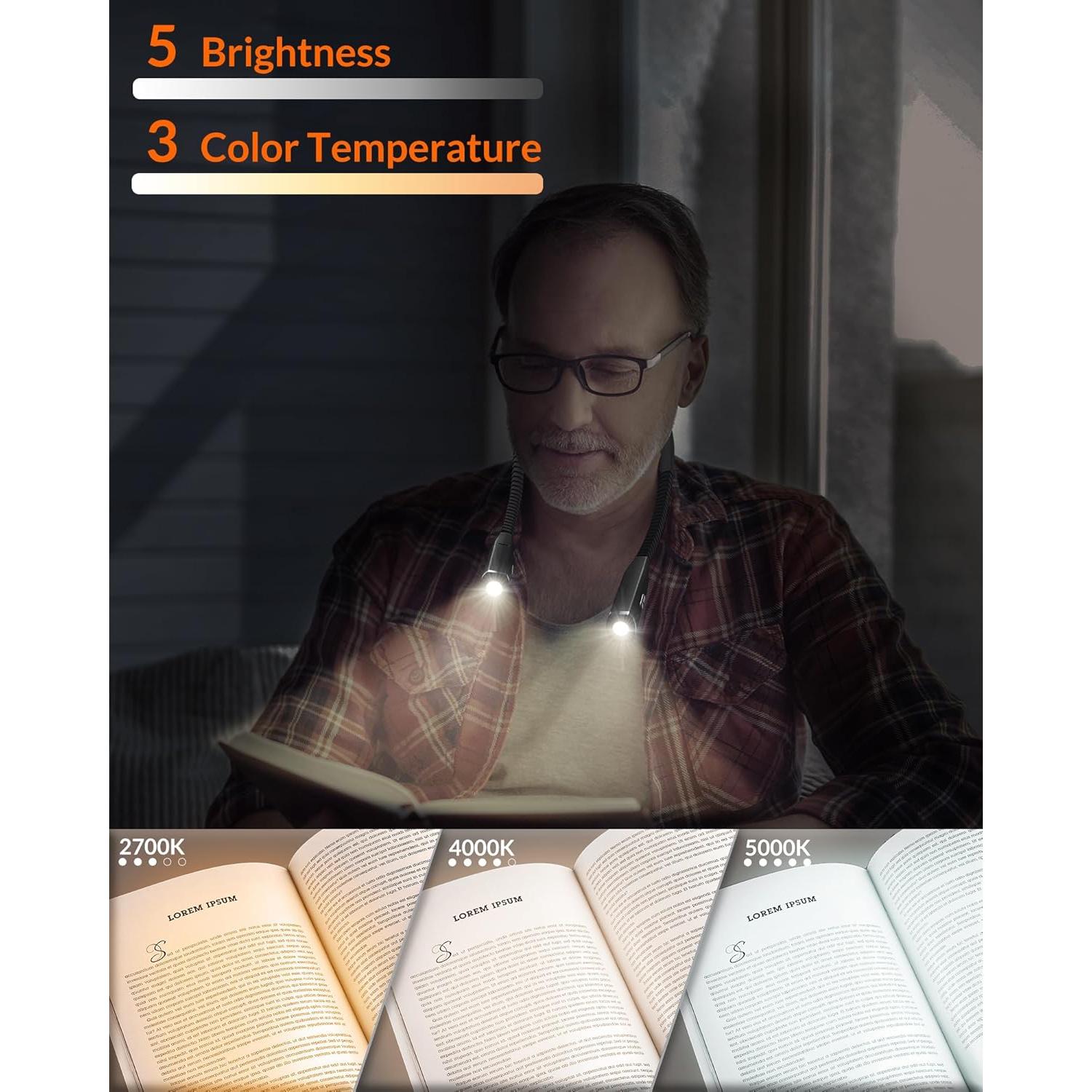 Luz de Cuello LEPOWER-TEC CL-22 Recargable 1300 mAh