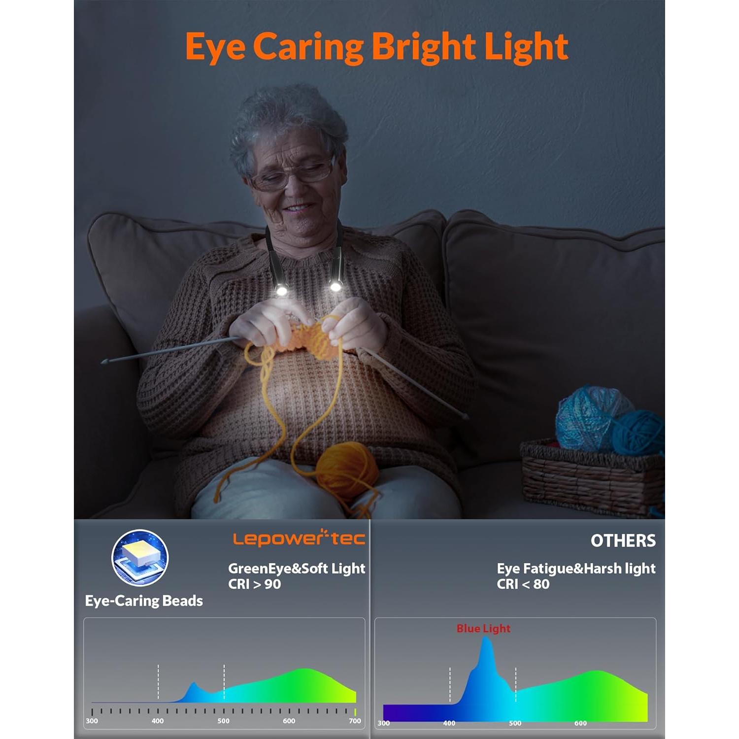 Luz de Cuello LEPOWER-TEC CL-22 Recargable 1300 mAh