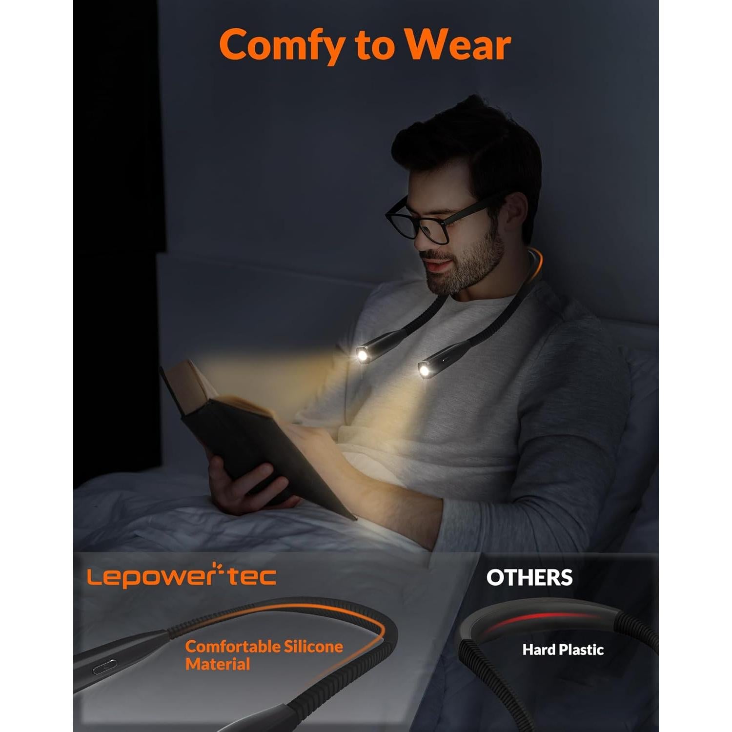 Luz de Cuello LEPOWER-TEC CL-22 Recargable 1300 mAh