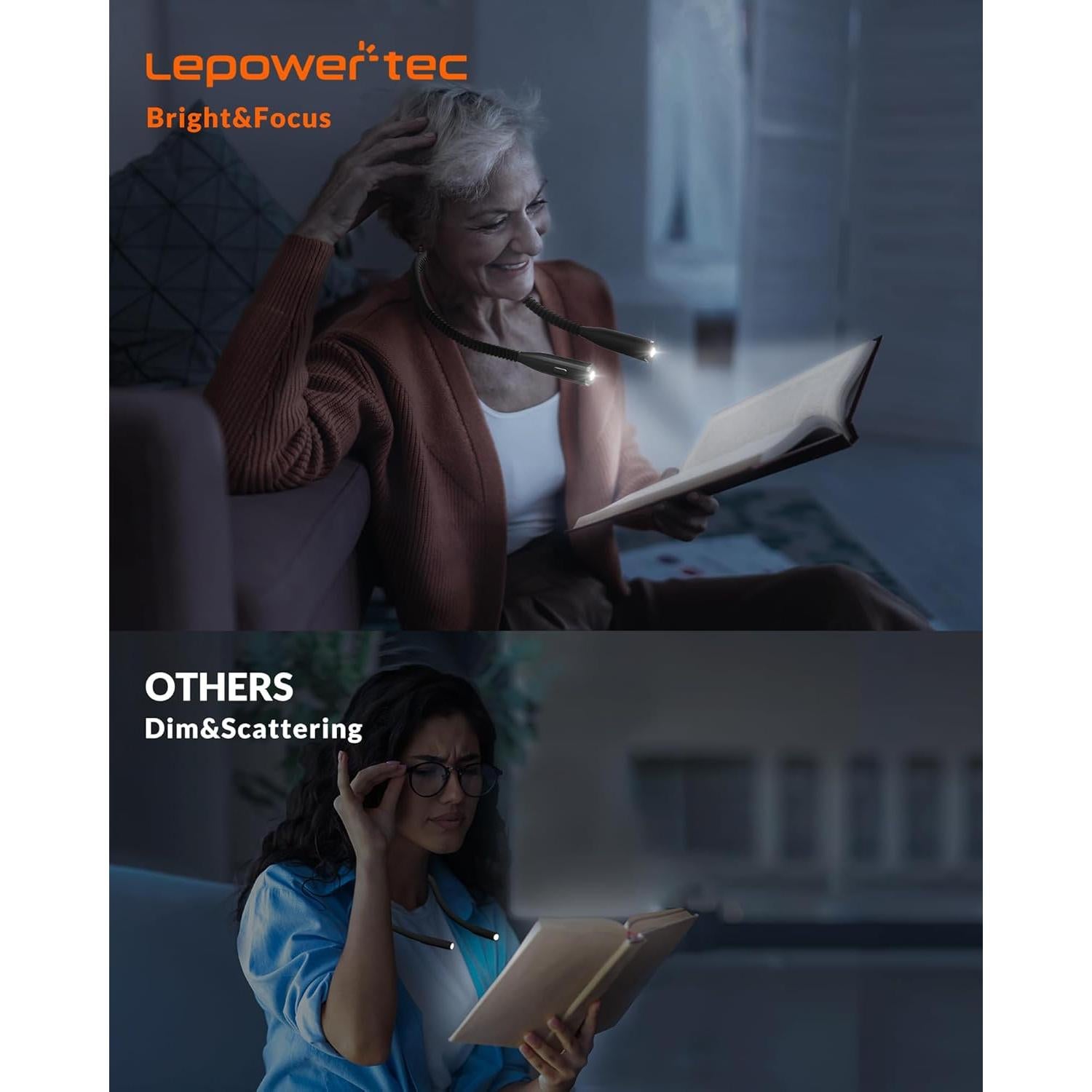 Luz de Cuello LEPOWER-TEC CL-22 Recargable 1300 mAh