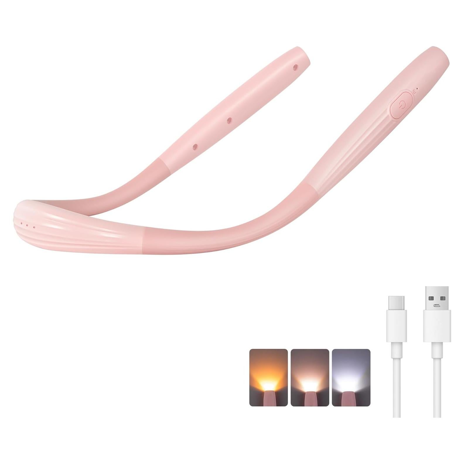 Luz de Lectura LED para Cuello Recargable 3 Colores 3 Brillos