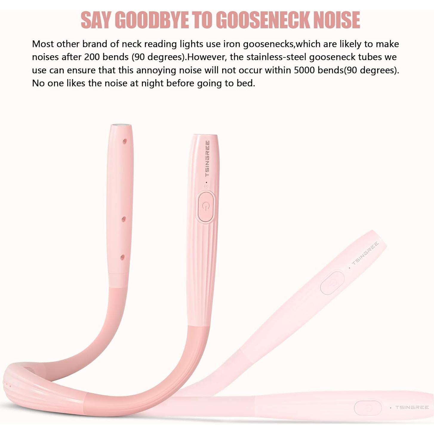 Luz de Lectura LED para Cuello Recargable 3 Colores 3 Brillos