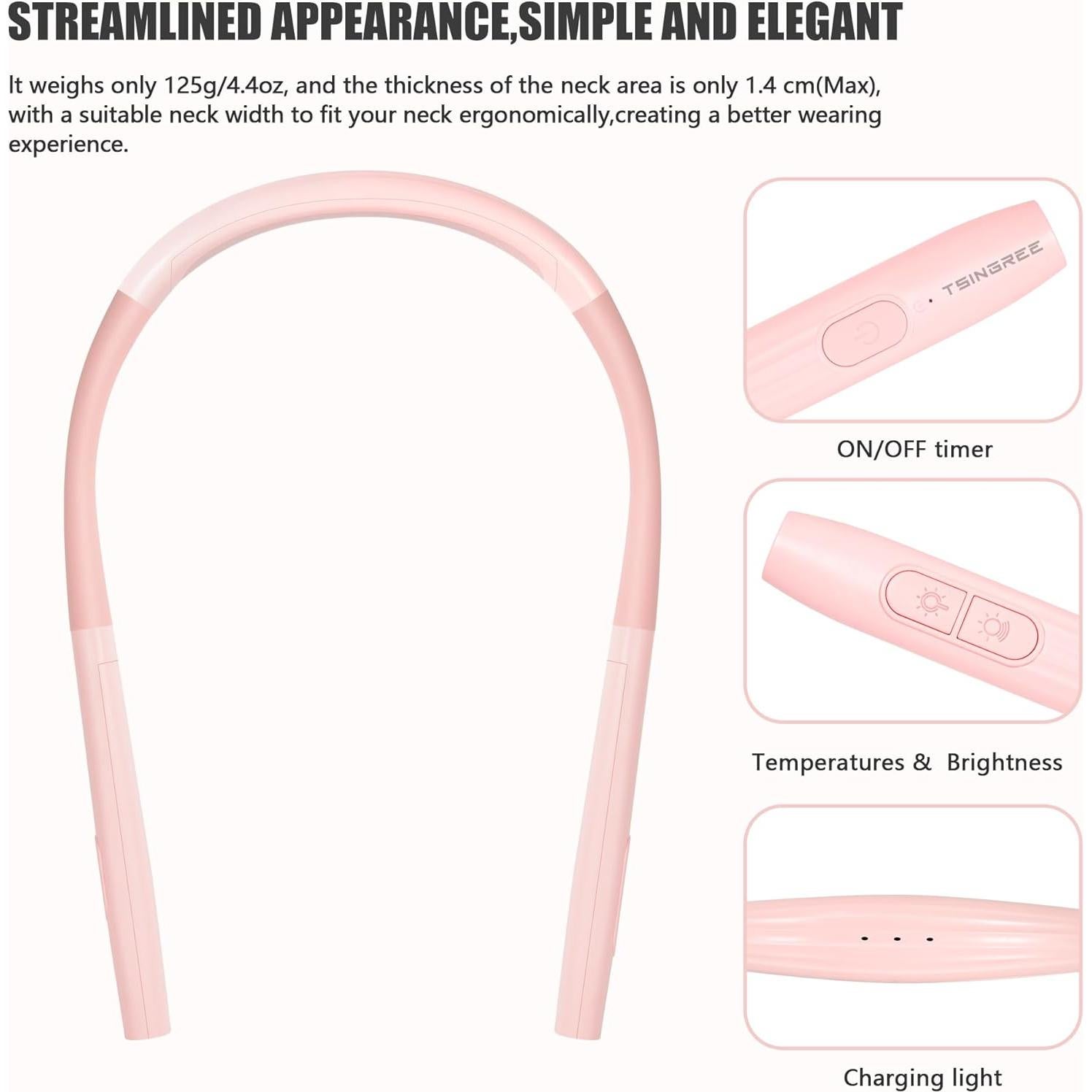 Luz de Lectura LED para Cuello Recargable 3 Colores 3 Brillos