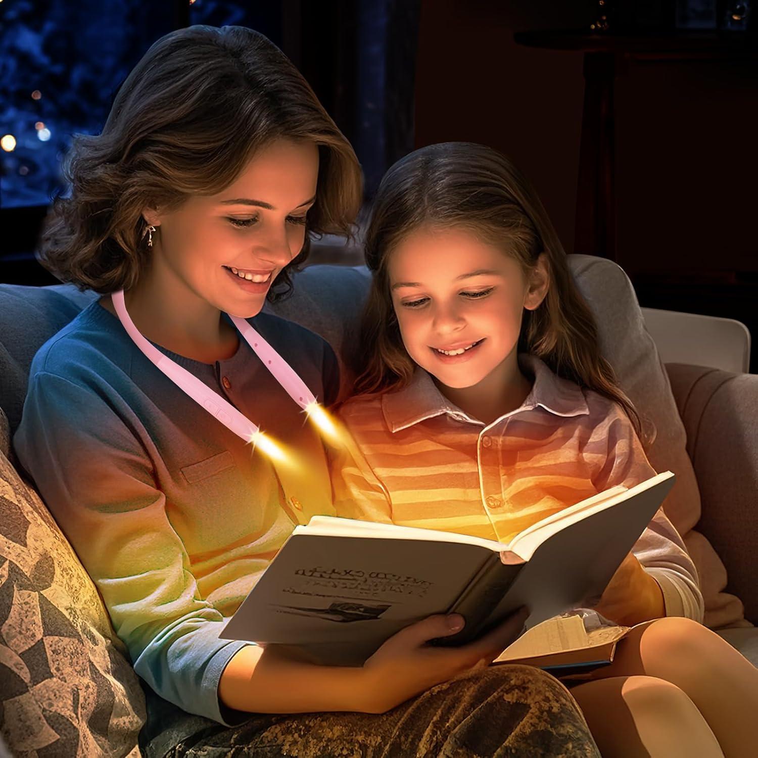 Luz de Lectura LED para Cuello Recargable 3 Colores 3 Brillos