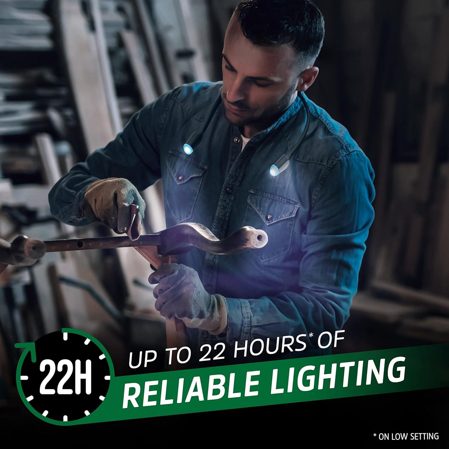 Luz de Cuello Recargable Energizer LED Negra 100 Lúmenes