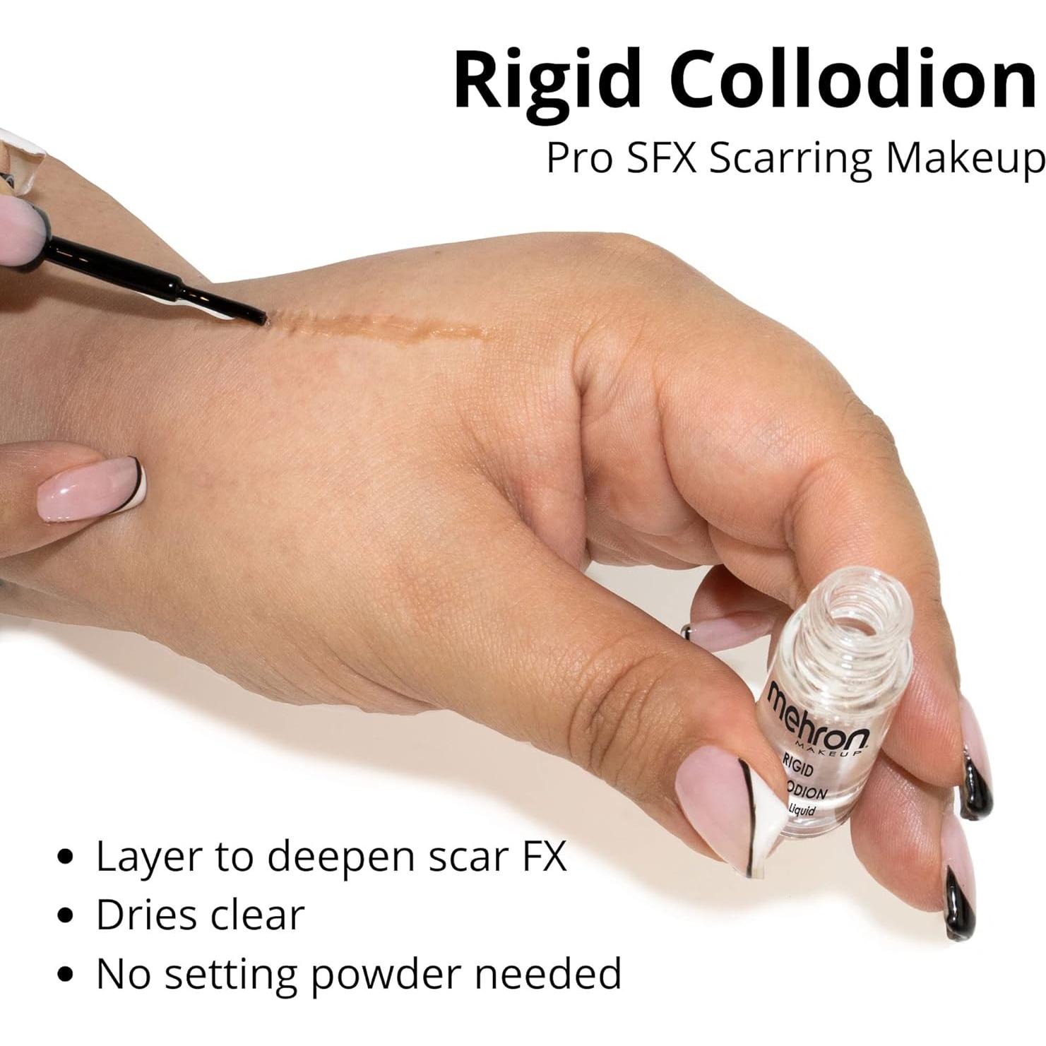 Mehron Makeup Rigid Collodion 4ml | Cicatriz SFX Profesional