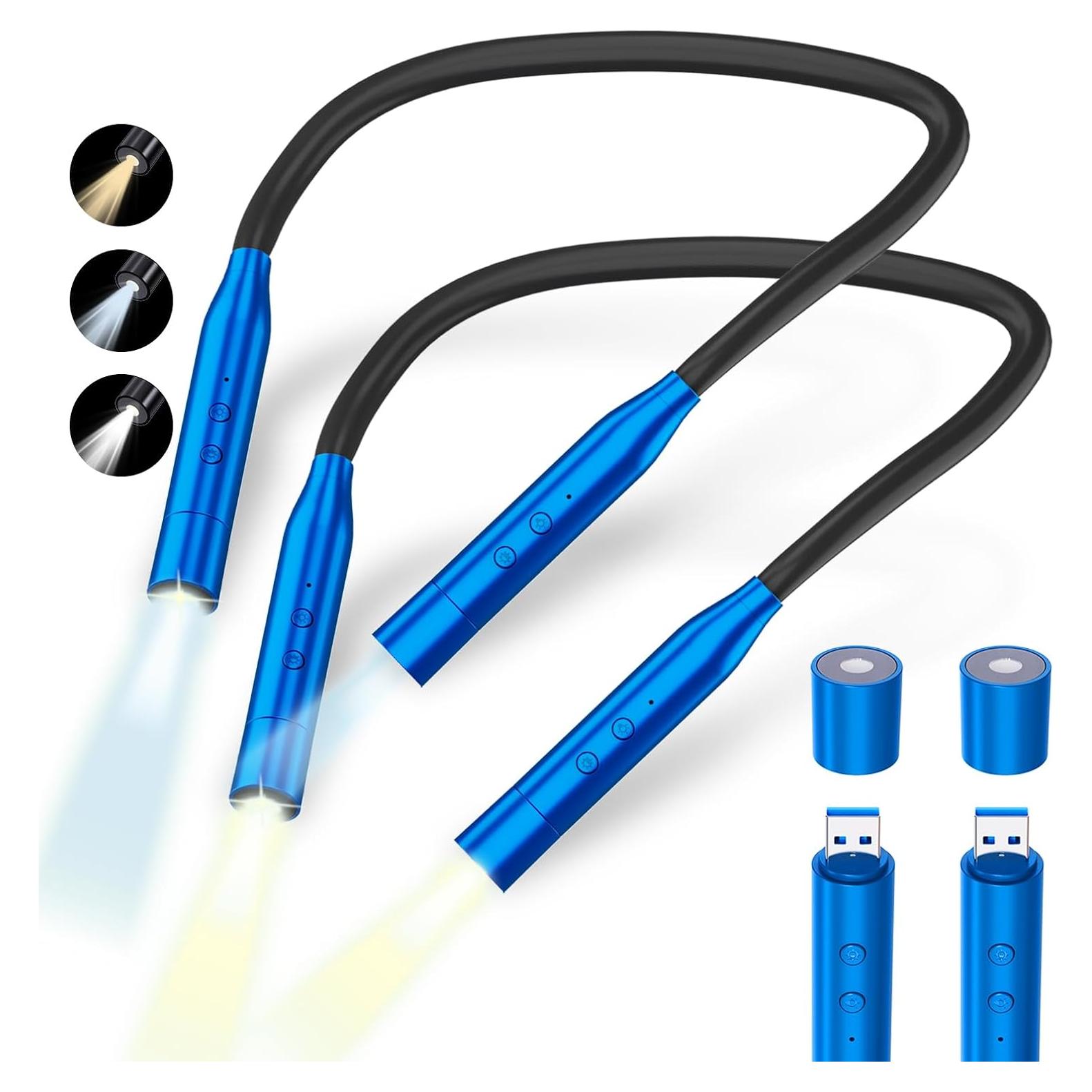 Luz LED de Cuello Recargable Fansitc KL02 3 Colores 80h