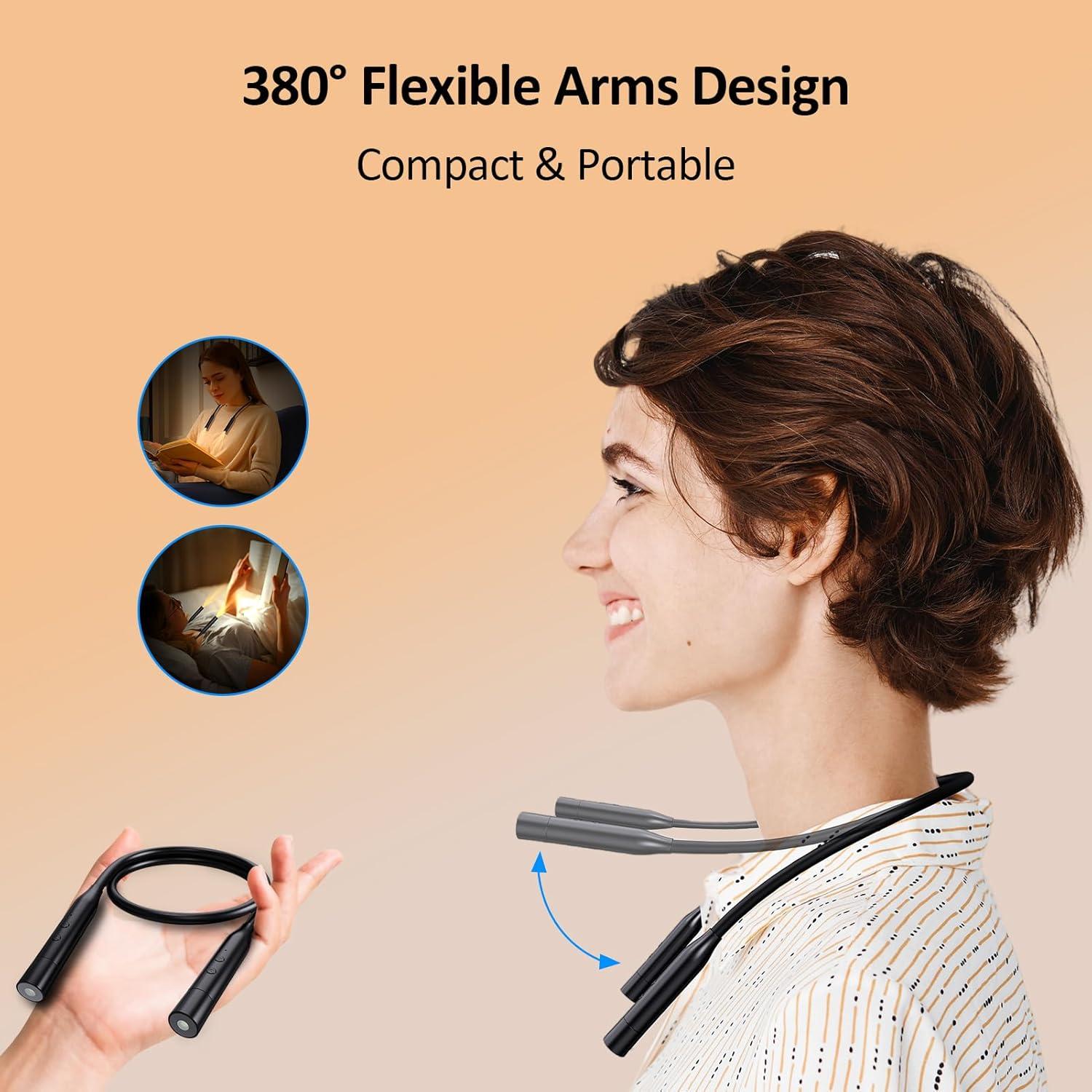 Luz LED de Cuello Recargable Fansitc KL02 3 Colores 80h