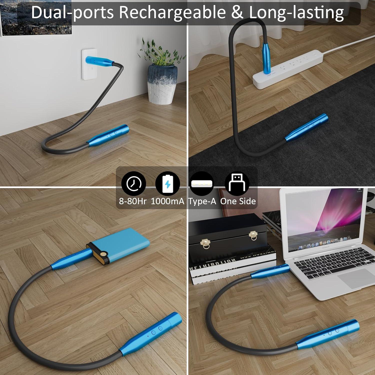 Luz LED de Cuello Recargable Fansitc KL02 3 Colores 80h