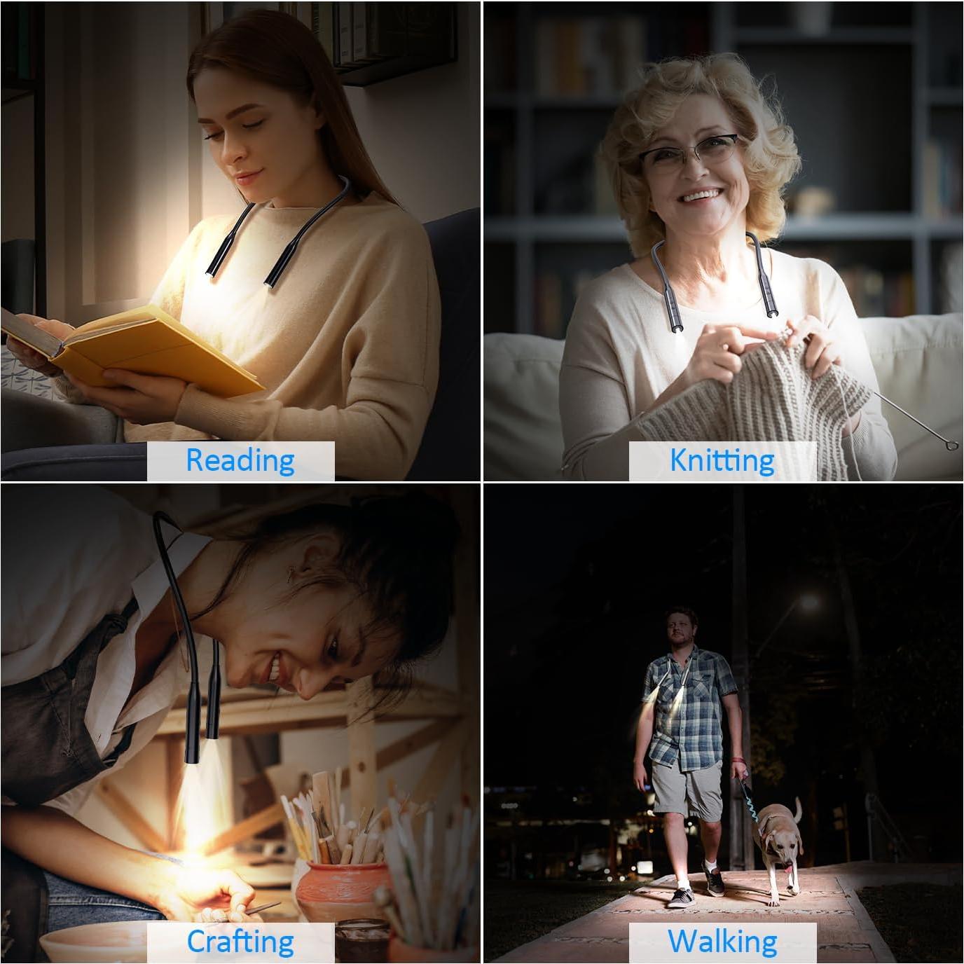 Luz LED de Cuello Recargable Fansitc KL02 3 Colores 80h