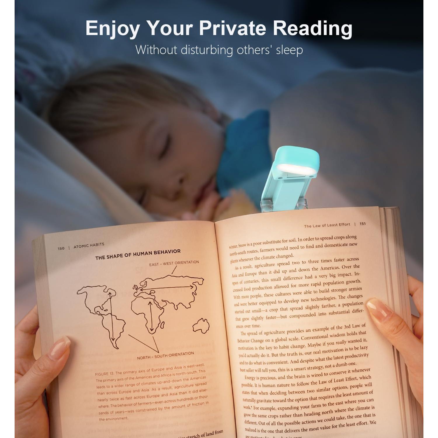 Luz de Lectura Gritin Recargable 3 Temperaturas 5 Brillos Azul